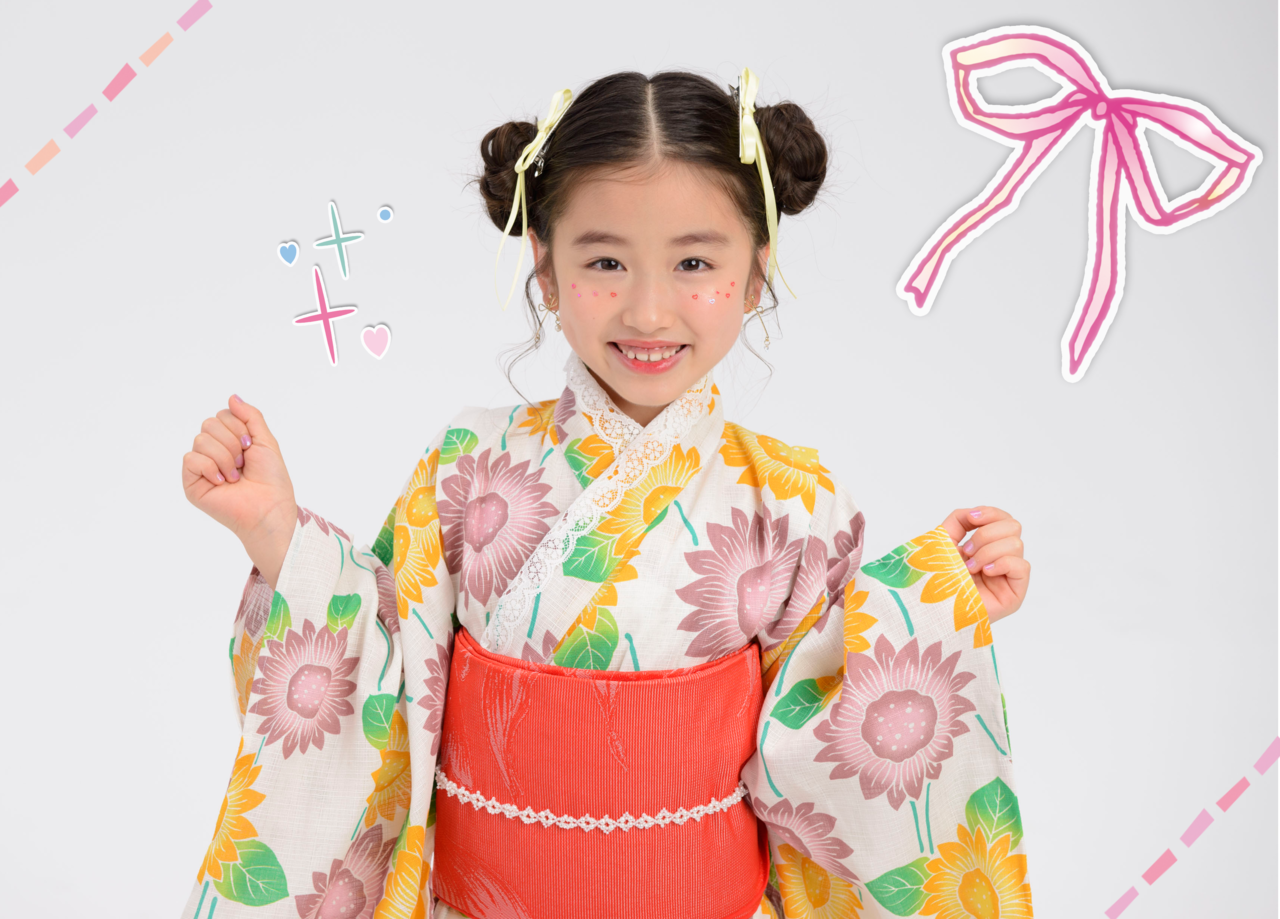 子どもにおすすめの髪型はお団子2つヘア！浴衣や帽子にも似合う浴衣ヘアアレンジAll About