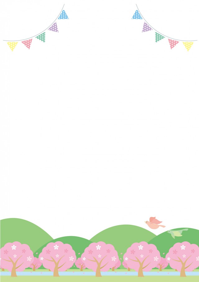 卒園おめでとう」桜と点線の白黒フレーム飾り枠イラスト無料イラスト かわいいフリー素材集 フレームぽけっと