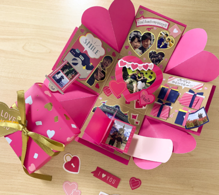 ましかくカードのデコレーションだけで簡単に作れる！誕生日アルバム！ 手作りアルバムアルバムキッチン