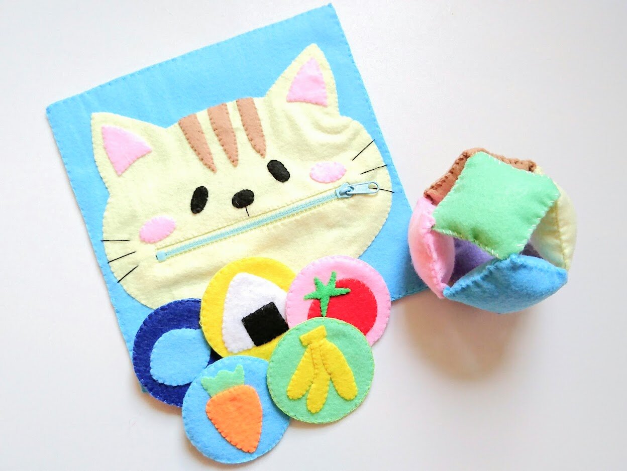 フェルトで手作りおもちゃ♪ はらぺこあおむしの紐通し - ゆっくり歩いていこう