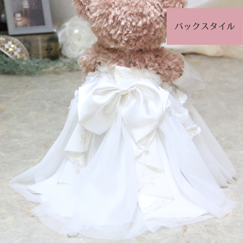 Amazon.co.jp: ダッフィー&シェリーメイ ウエディング コスチュームセット 服 ぬいぐるみ別売 オリジナル ハンドメイドウェディングドレス ロングトレーンドレス フロックコート シルバーウェルカムドール 結婚祝い 結婚式 ぬいぐるみSサイズ用 洋服 ダッフィー