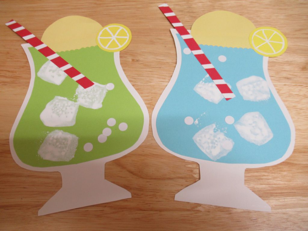 7月8月の夏の製作に！ 0・1歳児向けの手形かき氷