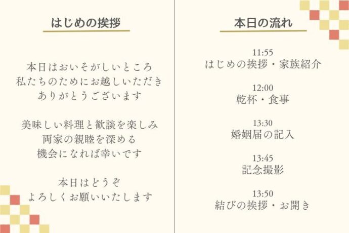 顔合わせ会 両家顔合わせ しおり 手作り 結婚式「顔合わせ会しおりDIY手作りキット 表紙名入付 6部セット 」 :ファルベ結婚式アイテムとお祝いギフト専門店 - 通販 - Yahoo!ショッピング