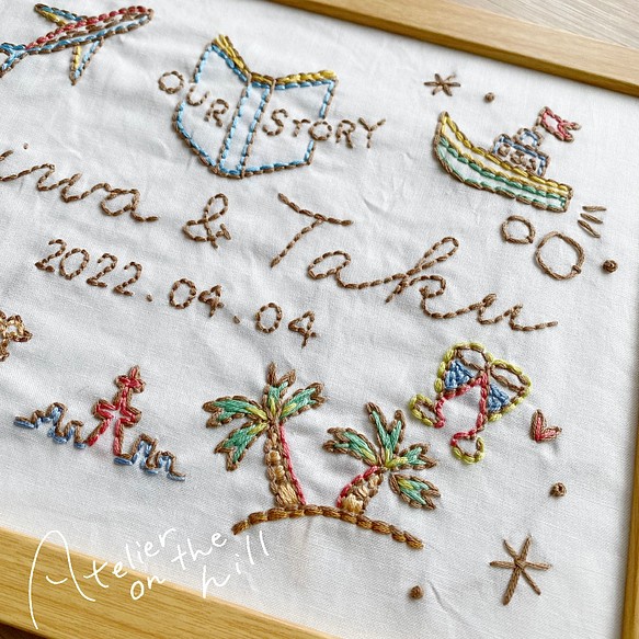 50-102 綺麗な刺繍でウエディングドレスを表現した結婚祝いのカード今日の一枚