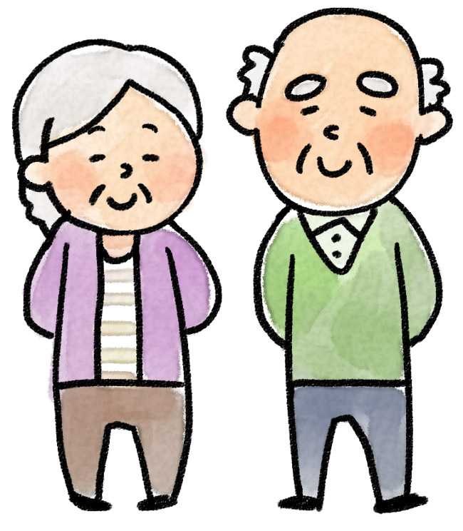 ワンポイントアドバイスをするおばあちゃんのイラスト無料のフリー素材 イラストエイト