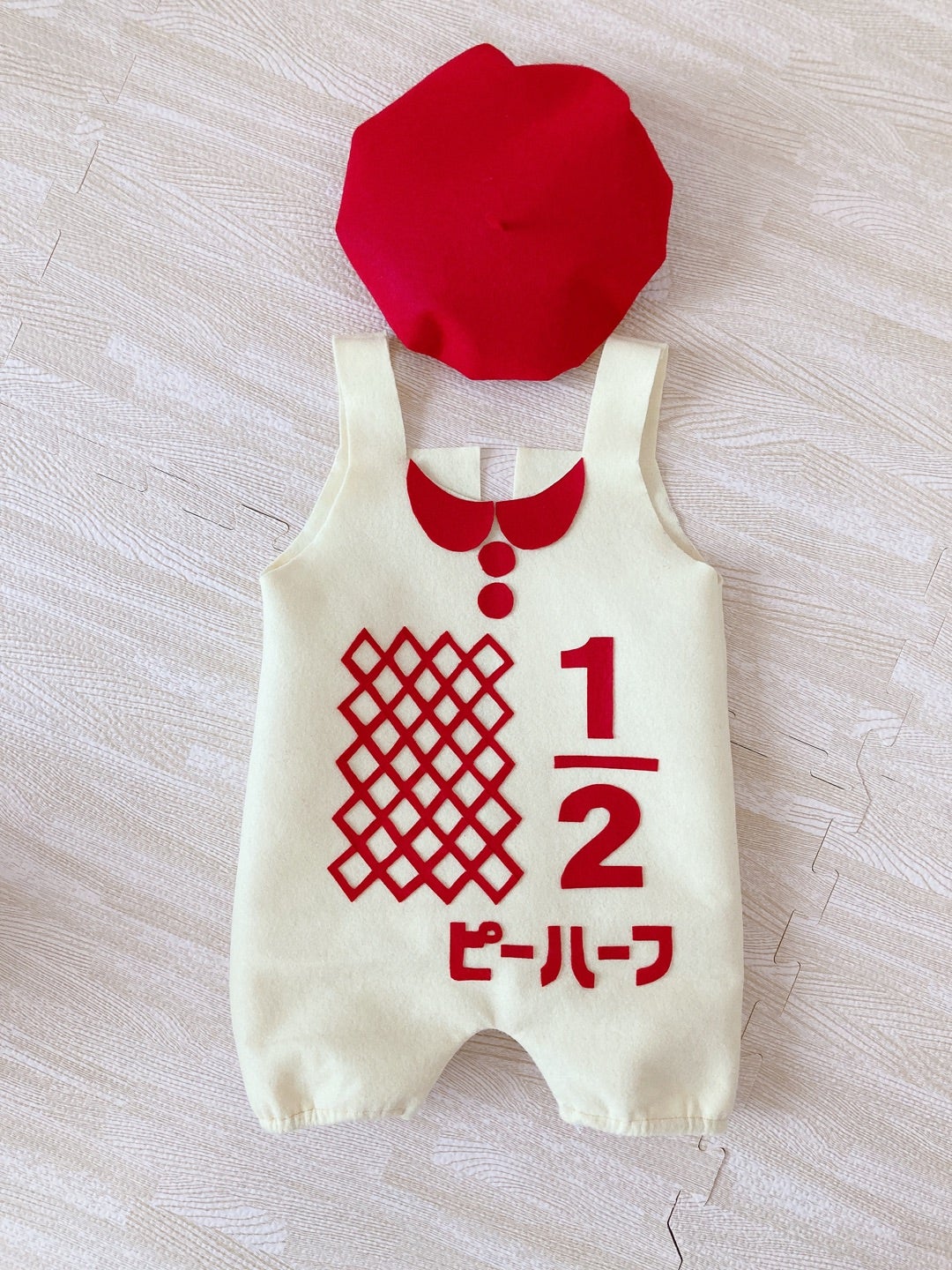 ハンドメイド ハーフバースデーに向けて衣装の準備👶