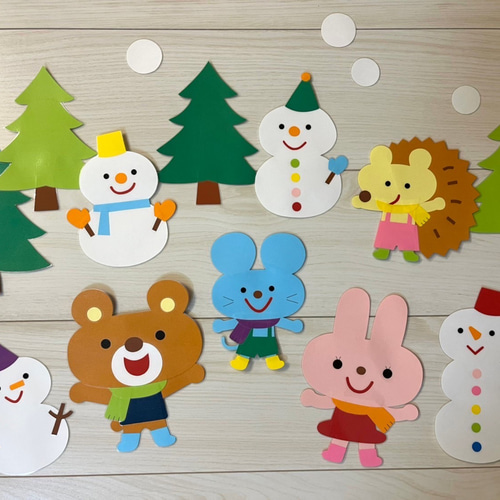 壁面飾り 冬眠 冬ごもり 冬 雪 12月 動物 保育園 こども園 小学校 施設 - メルカリ