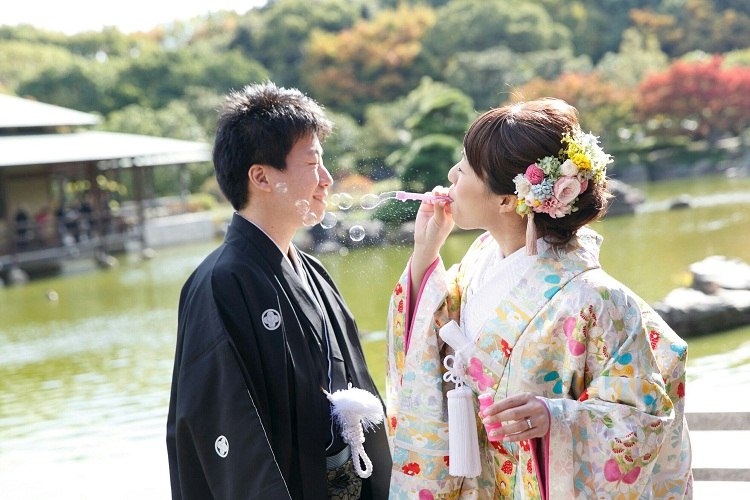 大阪の和装前撮り・フォトウエディングのスタジオゼロ
