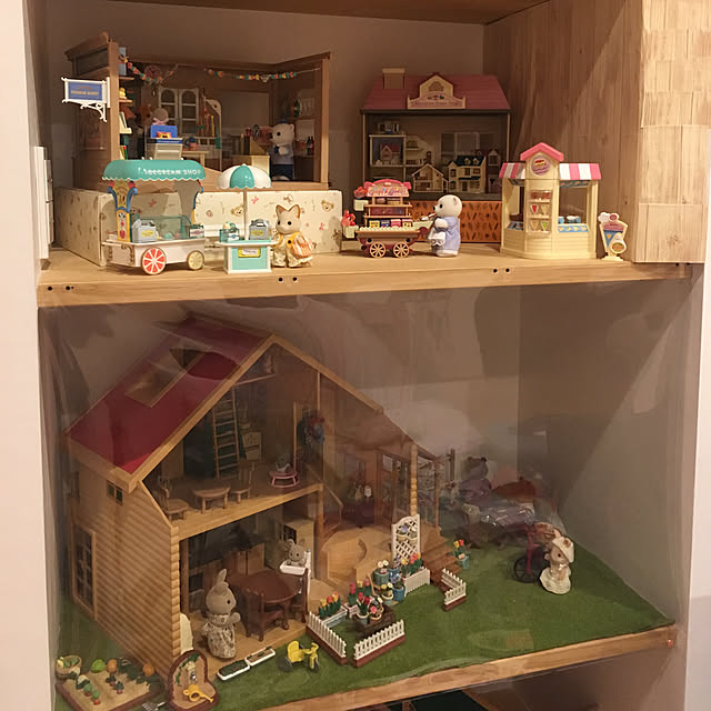 シルバニア 赤い屋根の大きなお家のおしゃれなアレンジ・飾り方のインテリア実例RoomClip ルームクリップ