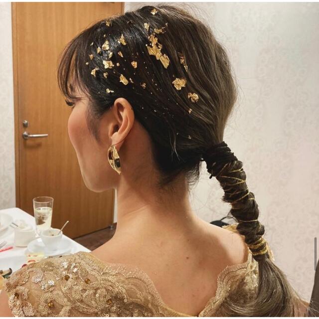 金箔ヘアセット アレンジ 参列ヘア 結婚式 二次会 ダウンヘア：L213925407ヘアー アイス カンナ HAIR ICI Canna のヘア スタイルホットペッパービューティ