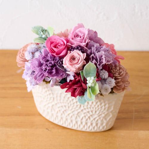 プリザーブドフラワー 花 還暦祝い 結婚記念日 プロポーズ 開業祝い クリスマス 赤バラの豪華なアレンジメント