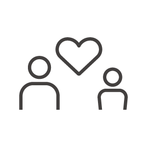 見つめ合う幸せカップルアイコンイラスト・フリー素材なら「シンテリ」