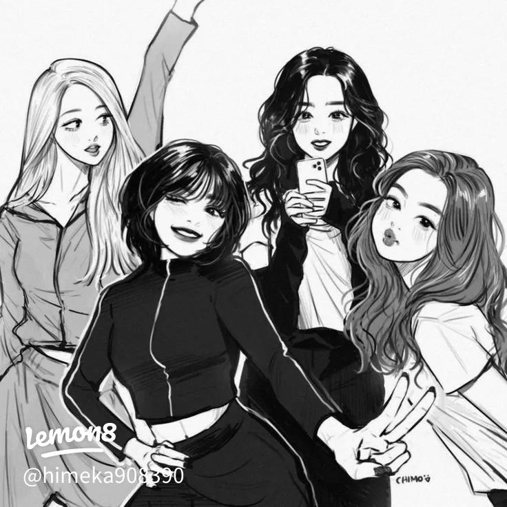 韓国風ともだちとペア画TikTok