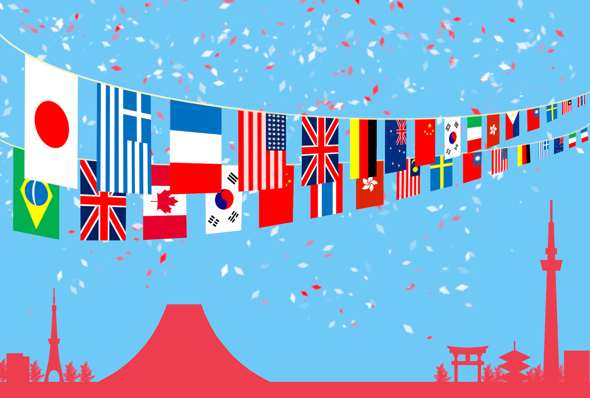 運動会の旗 - No: 704069写真素材なら「写真AC」無料 フリー ダウンロードOK