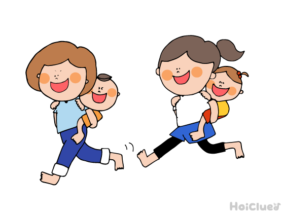 おはなしおばさん・ 「おしくらまんじゅう~赤ちゃん編~｣ 唱え言葉で子どもと押し合うだけです 言葉が添えられるとリズムが生まれ､また言葉の面白さでより楽しくなります 赤ちゃんとどう遊んでいいかわからないときは､ まずは抱っこしてお好きな歌を歌ってみるといい