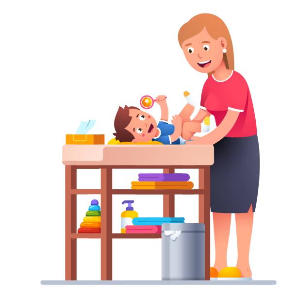 赤ちゃんのおむつ替えイラスト - No: 23518404無料イラスト・フリー素材なら「イラストAC」