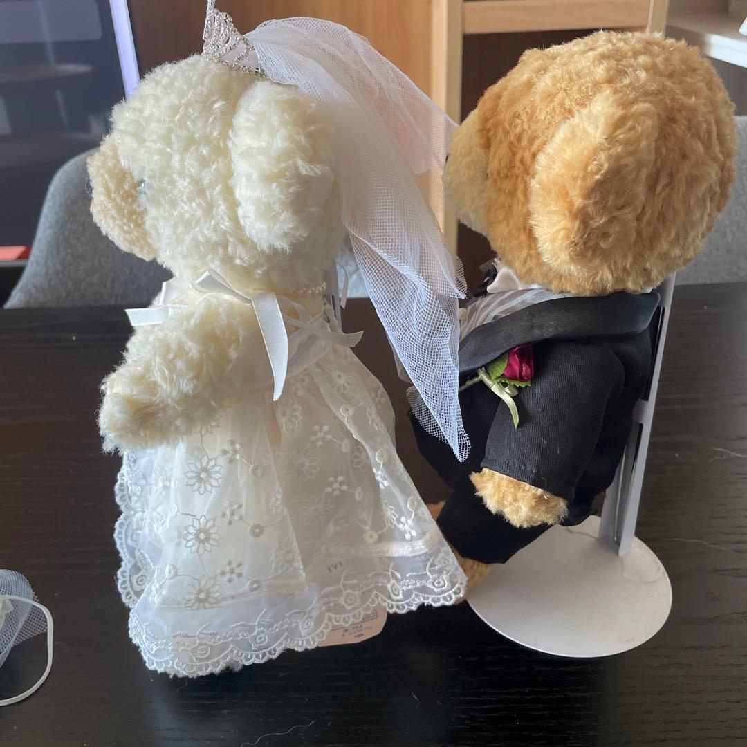 ウェディング テッド テディベア ウェルカムドール ウェルカムドール ウェディングドレスとタキシード テッド ぬいぐるみ ウェルカムドール タキシードウェディングドレス 受付 No.2954テッドの ウェルカムドールスモールハピネスの小さな幸せみ