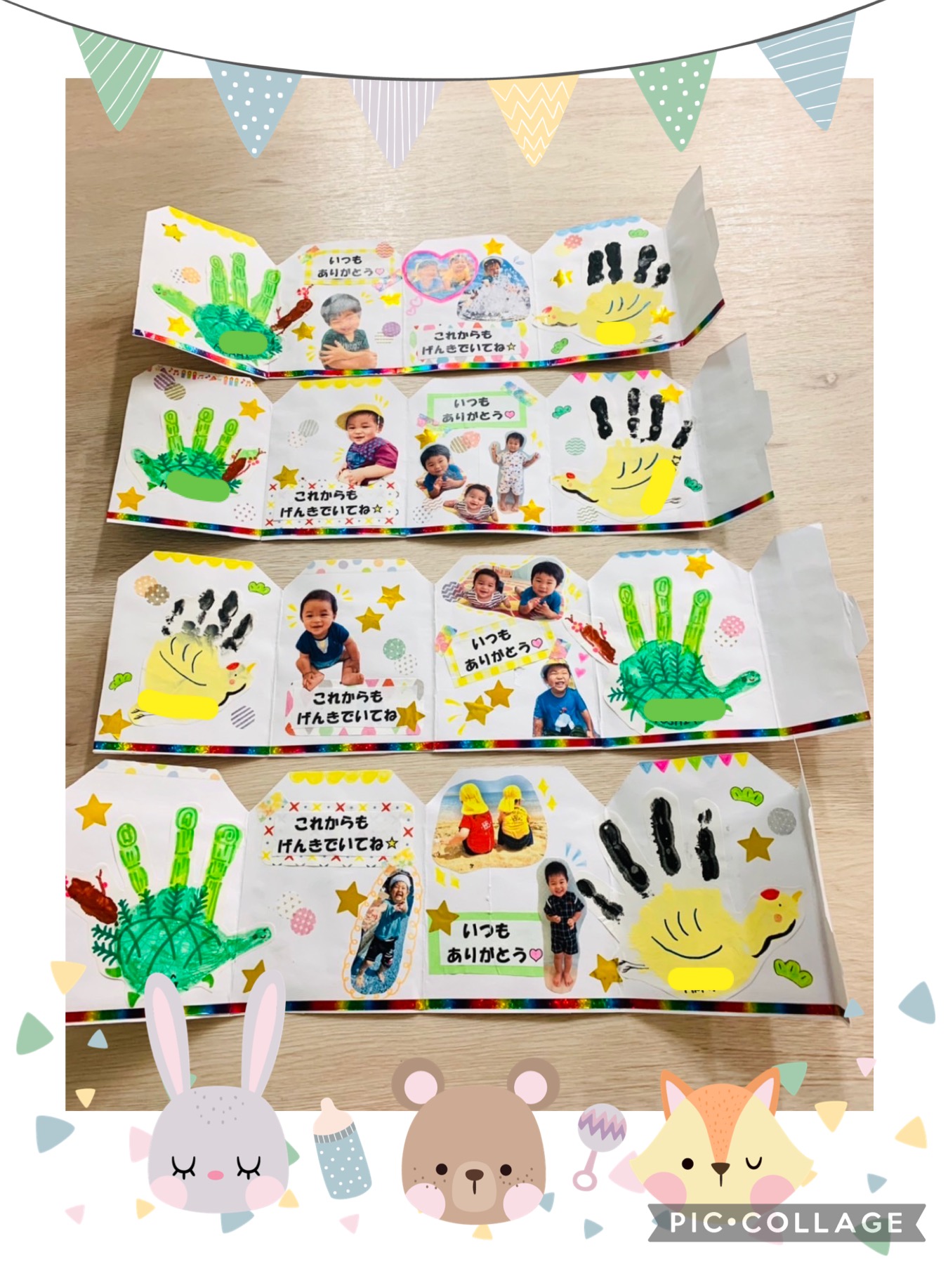 敬老の日のプレゼントを作りましたぶろっこりーの森保育園