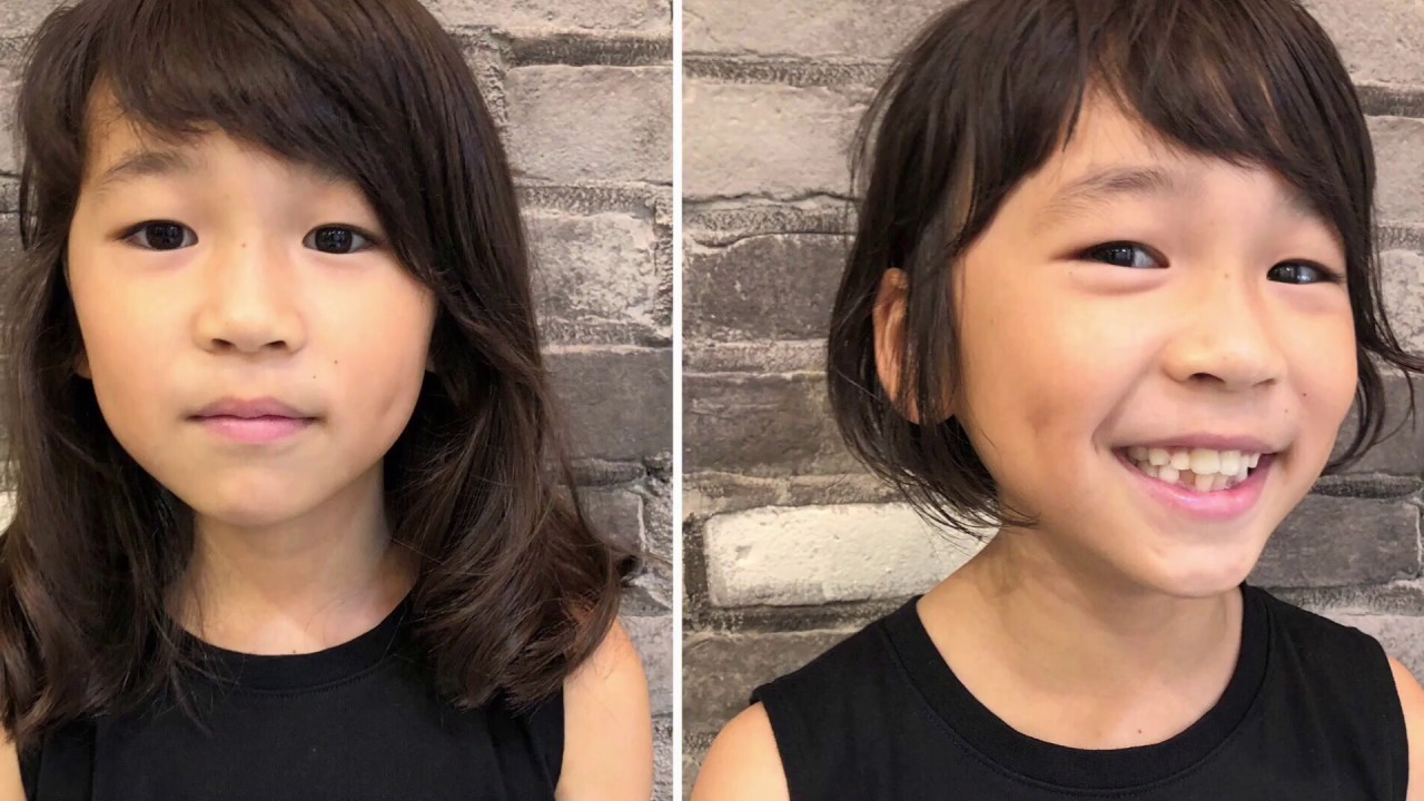 あんちゃん♡ アシメ前髪に。 毛先もメンテナンスカットセシール キッズカット女の子小さなお客様 今日もかわいい