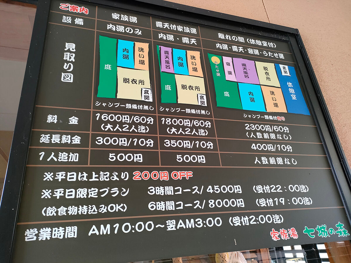 家族湯 七城の森 熊本県菊池市で安くて人気の日帰り家族風呂八代連絡帳