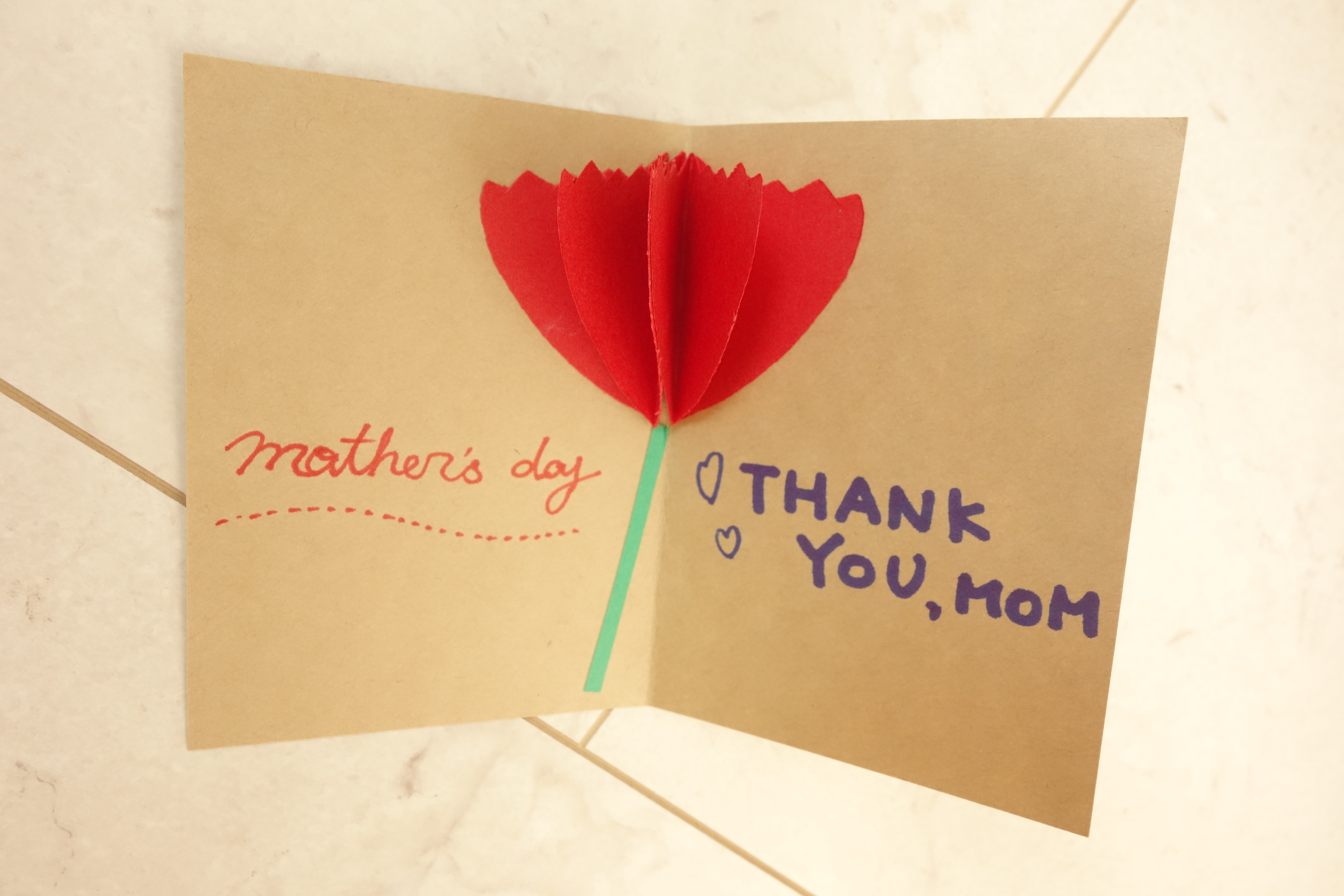 母の日のカードを手作りしよう！子供でも簡単に作れるよ♪kodomoto