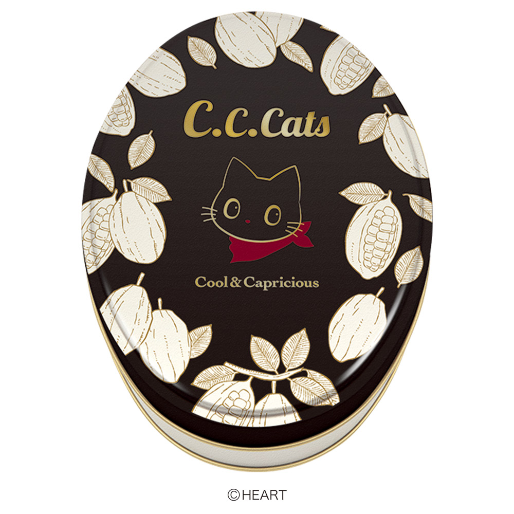 ハート C.C.Cats チョコギフト缶猫