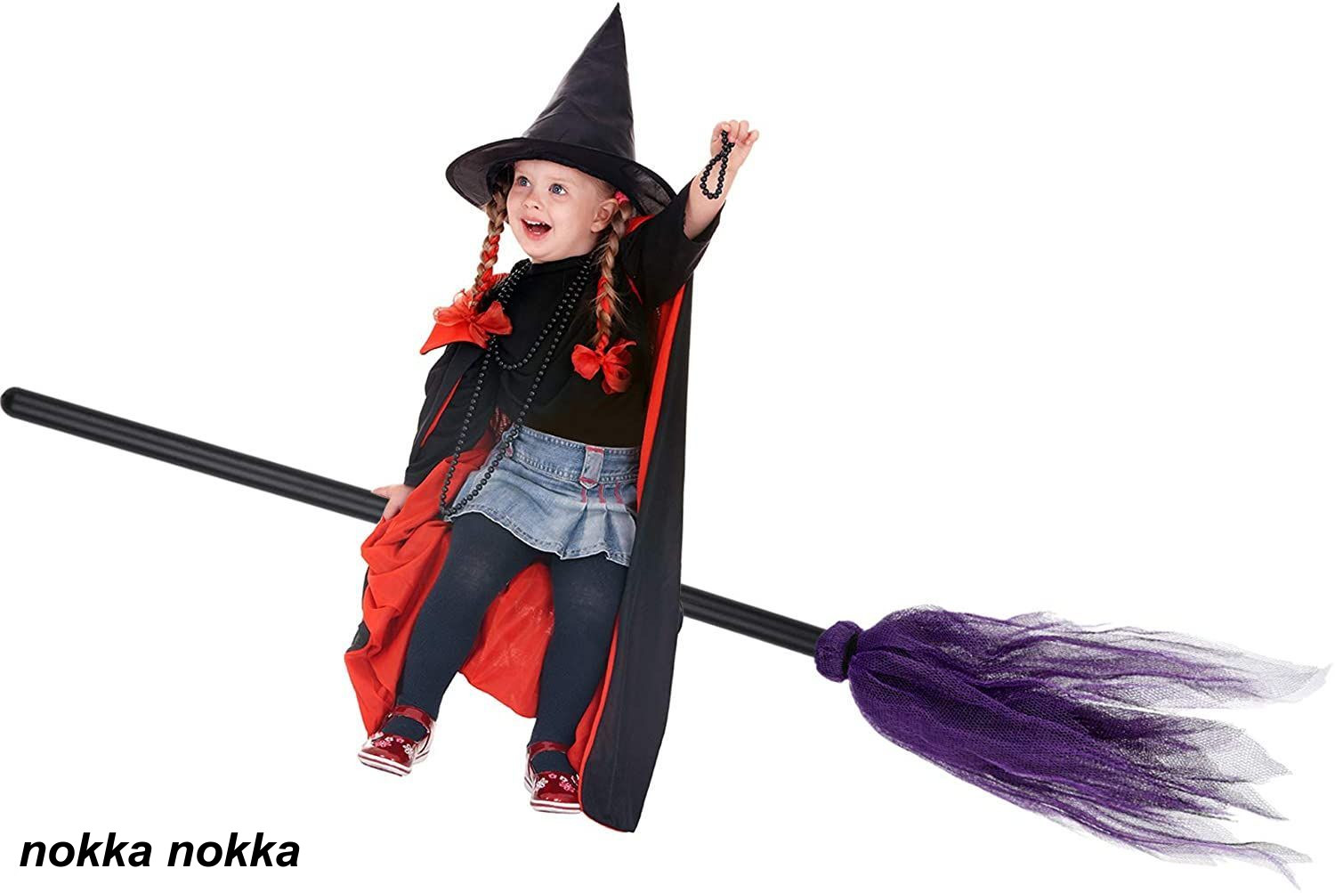 Amazon.co.jp: 1ピースハロウィンほうき、ハロウィン魔女ほうき、子供用コスプレほうき小道具、ハロウィン魔女コスチュームパーティー装飾、装飾仮装ドレスアップ用品Withbow: おもちゃ