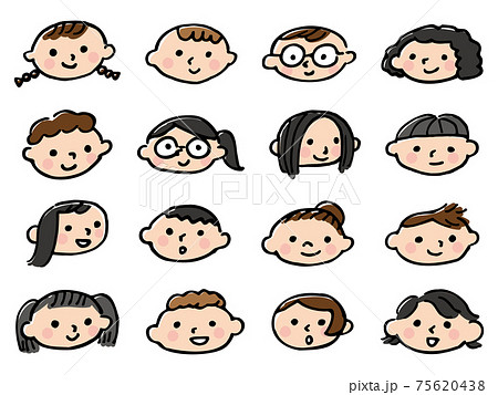 女の子 手書き かわいい 横向き イラスト 無料 フリー89309素材Good