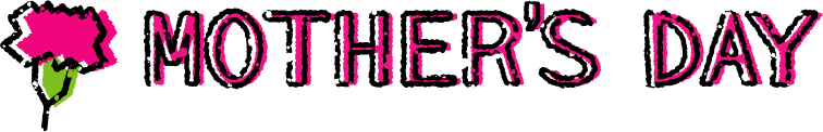 母の日☆mother's day☆英語ポップロゴ：イラスト無料