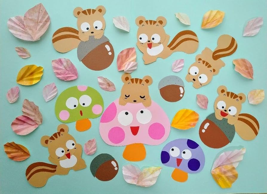 保育園 11月製作 どんぐりアイデア3種 簡単折り紙・毛糸・クラフト紙でかわいく作ろう保育士のお仕事静岡