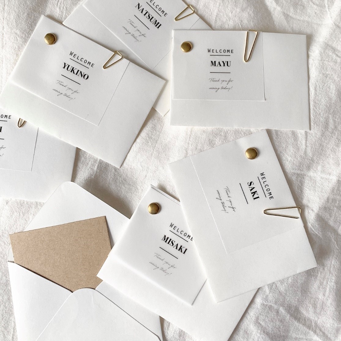 結婚式の席札 準備方法＆手作り実例～100均アレンジetc.～ゼクシィ