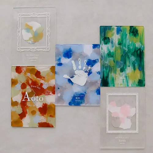 お写真入り手形・足形アート 手足形4点1歳誕生日、出生記念、兄弟姉妹記念 雑貨・その他 DEAR You 通販15335774Creema クリーマ