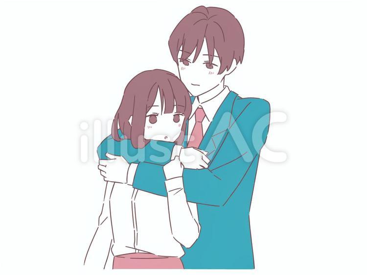 ハグの日 3枚目載せるか迷いました🙈artworkartillustillustrationdrawillustratorイラストイラストレーターガールズイラストmiyamaayumiカップルカップルイラストcouplecoupleillustration