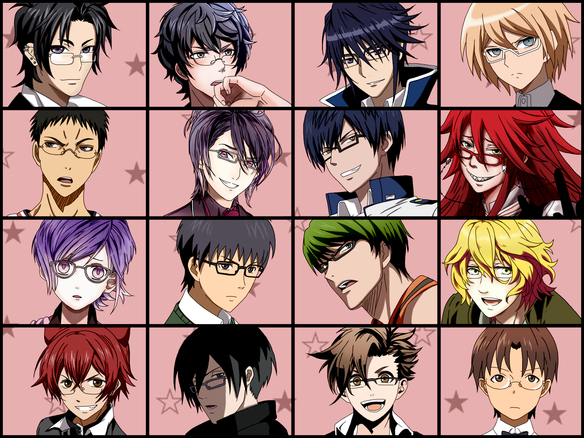 金髪、眼鏡の男性 表情6種+眼鏡差分SKIMA スキマ