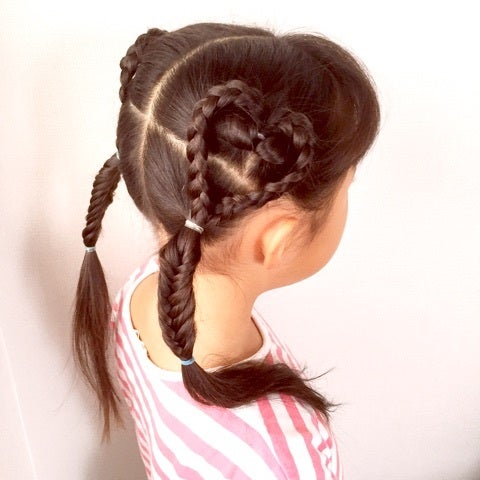 幼稚園 ヘアアレンジ ハートTikTok