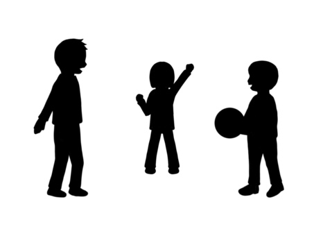 子供のシルエットいたずらなハンサムな男の子イラスト画像とPSDフリー素材透過の無料ダウンロード - Pngtree