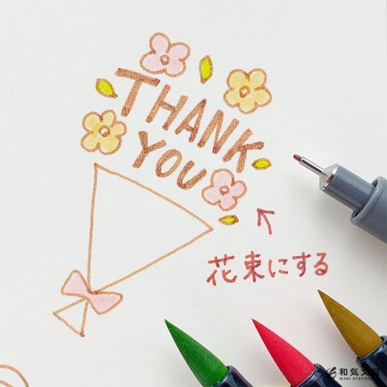 サンキューカード 手書き サンクス メッセージ 茶色スタンプ 感謝代筆 100枚 手書き サンキューカード メッセージカード