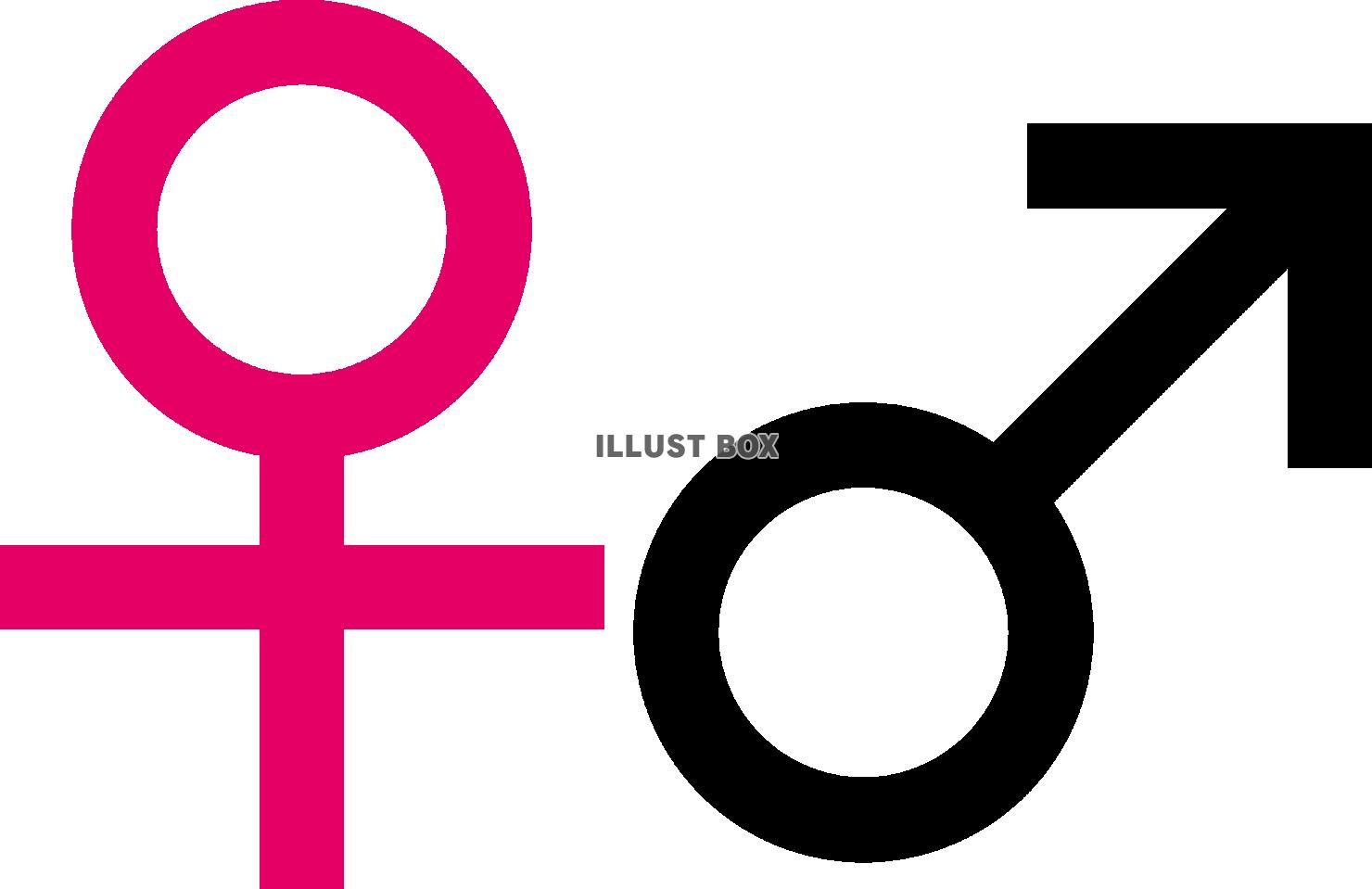 立体的な男女の性別記号が並ぶイラスト Stock IllustrationAdobe Stock