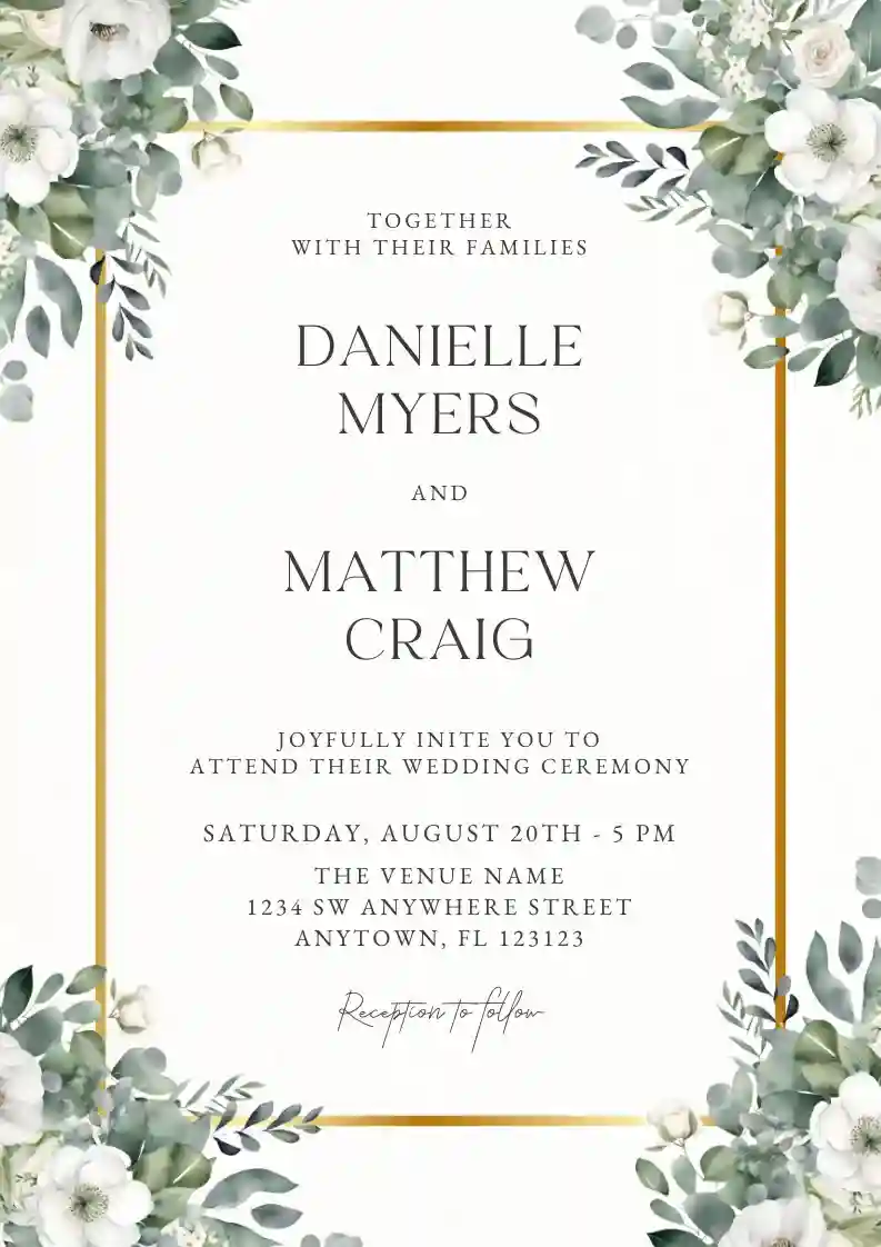 結婚式の招待状テンプレートでおしゃれなデザインを無料で作成！Canva