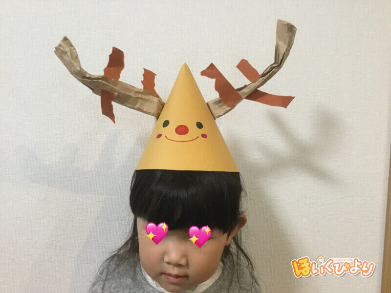 クリスマス製作 サンタ帽子せいさくわぁるど