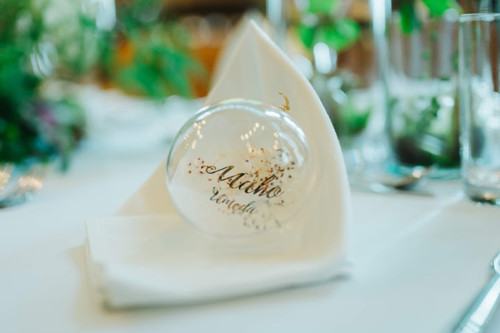 ミッキーチャーム ウエディング⭐️透明 席札 レジンフリマアプリ ラクマ