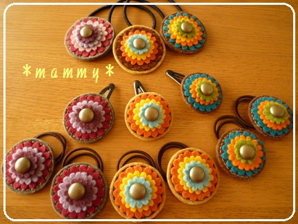 工作アイデア１１「１００円ショップのフェルトでつくる簡単ヘアアクセサリー」 - なる子とマーナル☆