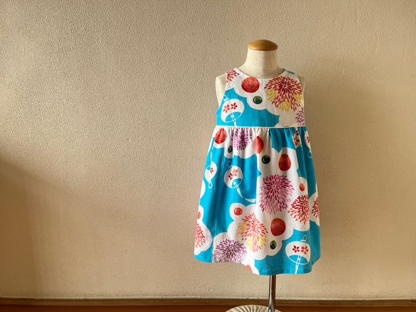 ワンピースにもなる2way浴衣 ワンピース 浴衣 子供 3点セット 140 150 セパレート 2way 二部式 ワンピース浴衣 ジュニア キッズ兵児帯 レトロ 線香花火 椿 菊 鉄線 向日葵 紫陽花 花柄 つばき tiw001jr 佐川ON NISHIKI