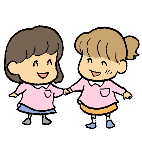 無料イラスト手をつなぐ兄弟パブリックドメインQ：著作権フリー画像素材集