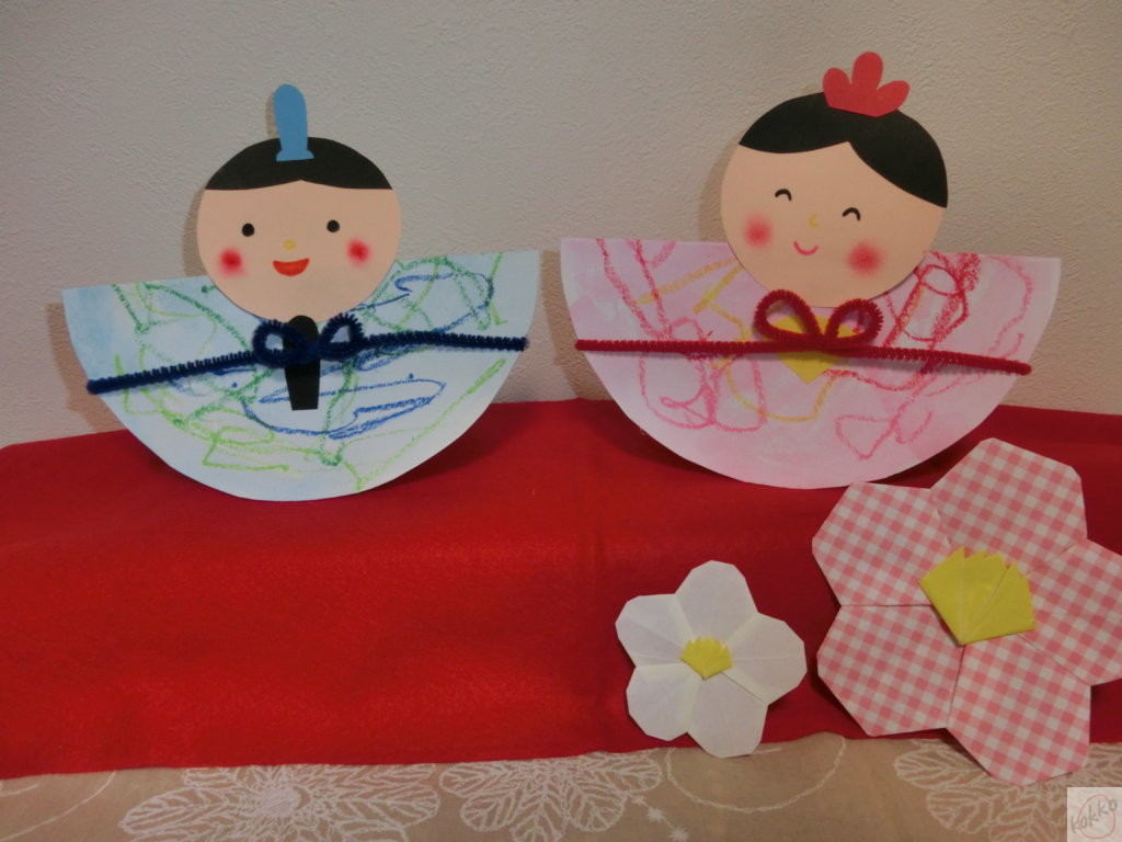 ひな祭り製作 紙皿でかんたん可愛い、ひな人形の作り方ほいくびより