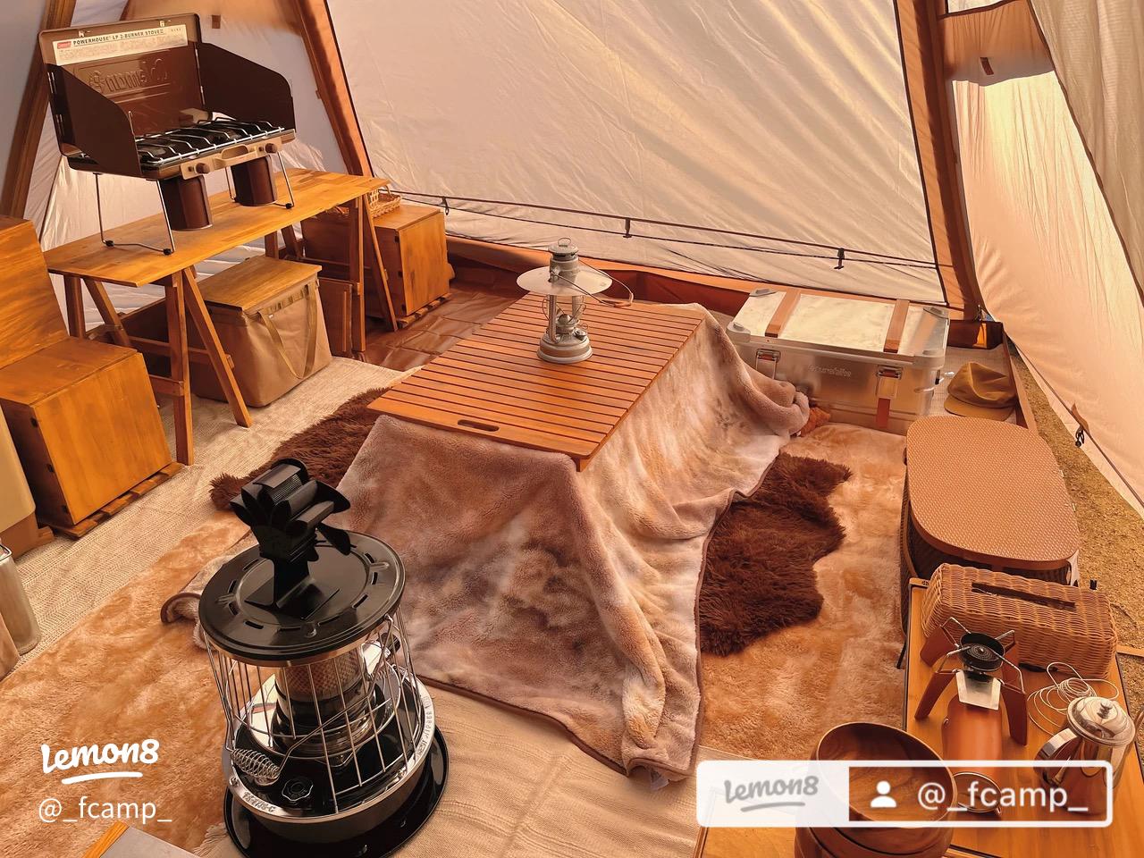 ファミリーキャンプ 冬キャン装備のルームツアー - YouTube