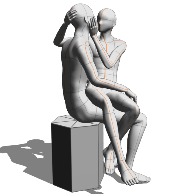 女性が夫の膝の上に座って妊娠検査を見せながら朝の時間を一緒に過ごす非常に幸せなカップルPremium写真