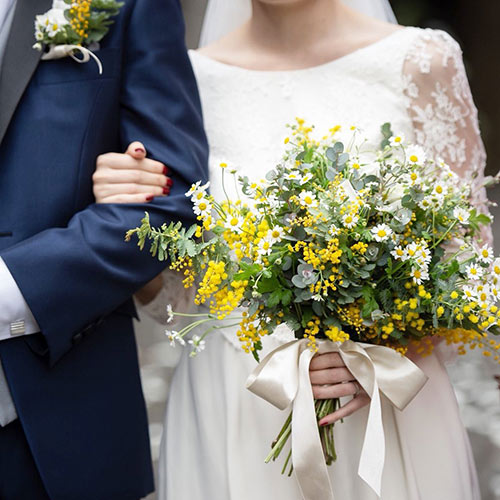 ◇ミモザブーケ◇アネモネブーケ◇ミモザ◇ウェディングブーケ◇ミモザ◇春ブ