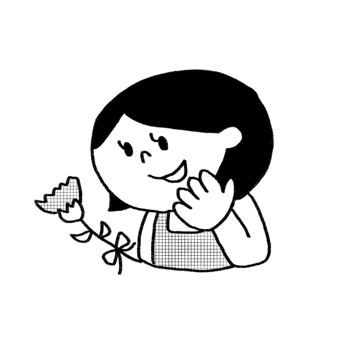 無料イラスト かわいいフリー素材集: いないいないばあのイラスト「お母さん」