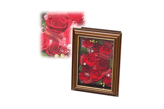 送料無料 フラワーガラスフォトフレーム ベビー 和柄 写真L判 出産祝い 出産内祝い 命名書 記念品 七五三 お宮参り -プレミアムギフト嵐 -プレゼント＆ギフトのギフトモール